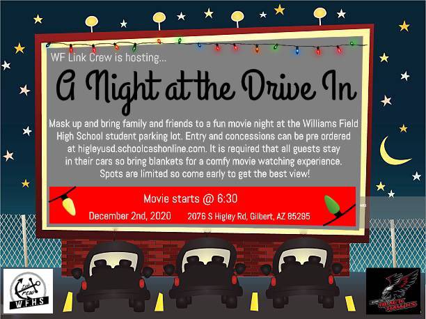 Link Crew is hosting a holiday drive in on December 2nd!
