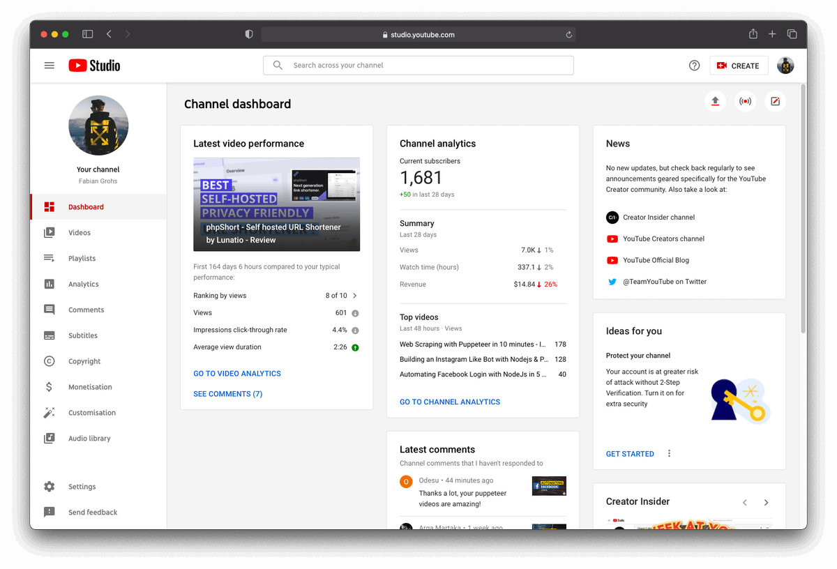 grohsfabian's tweet photo. I got accepted into the Adsense program on YouTube in September with a pretty inactive account 👀

I've earned $25.6 in September with oldish videos.

Here are more details 👇

https://t.co/GabPCy3401 💰 https://t.co/DlDWJ5UJKQ