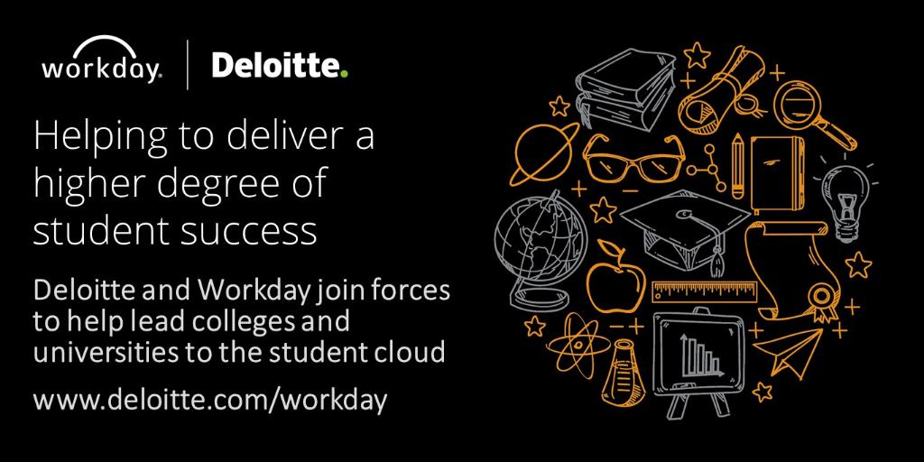 DeloitteOnTech's tweet photo. Deloitte and @Workday can help build roadmaps for serving students better &amp; meeting expectations. Read our article to learn more. #WorkdayStudent #StudentInformationSystem https://t.co/NVs22KQGA3 https://t.co/wiCda6h4j0