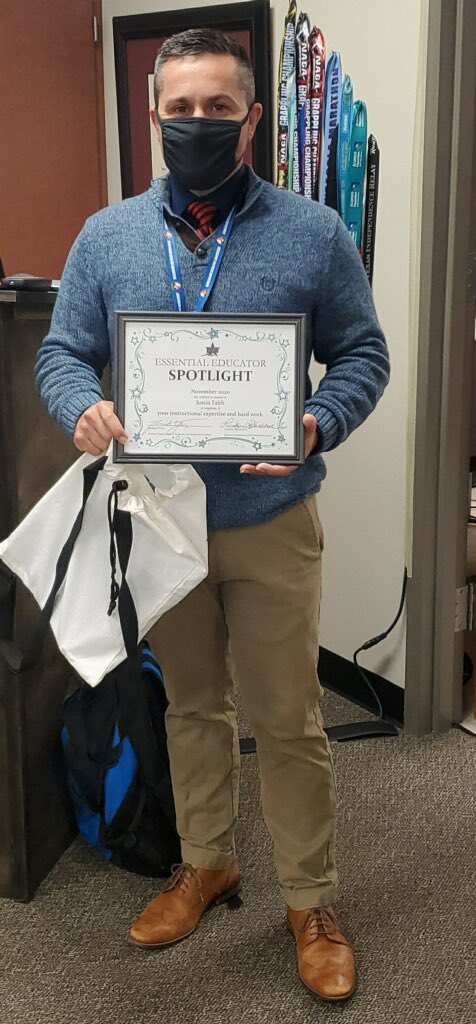 LBlackstock36's tweet photo. Help congratulate our #EssentialEducator #Spotlight award recipient @RealMisterFaith @LJIPanthers 🎉 Faith incorporates #PeerReflection and #Feedback with both #AtHome and #AtSchool Ss, making learning fun &amp; collaborative! We appreciate you Mr. Faith! #BISDpride #BISDcoffeebeans https://t.co/VNYD2AVTjf