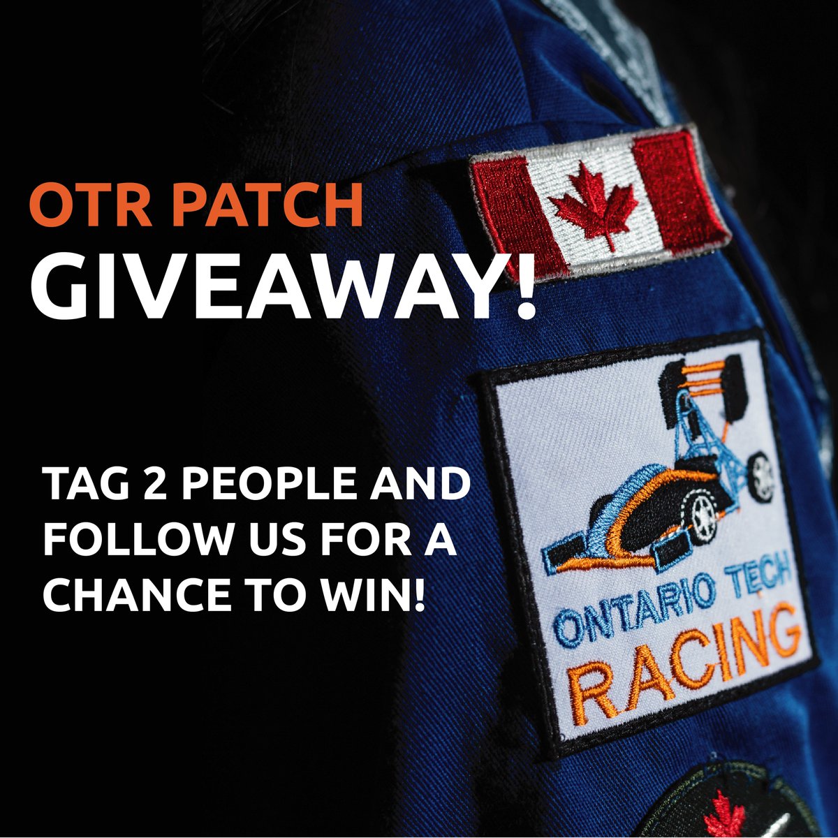 ontechracing's tweet photo. | PATCH GIVEAWAY! | Ontario Tech Racing is giving away free patches! All you have to do is:
1.Follow @ontechracing
2.Retweet 
https://t.co/vv0LFrRNQM this post
Winner will be announced on November 24th, 2020

#fsae #ontariotech #ontariotechracing #engineering https://t.co/Ra6gnS1vKO