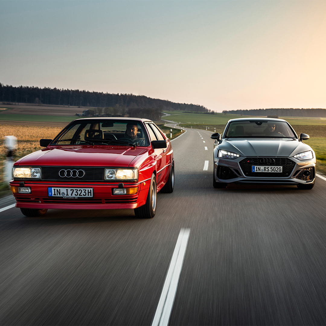 AudiLatam's tweet photo. Desde 1980, se han fabricado casi 11 millones de vehículos con tracción quattro. #40YearsOfquattro https://t.co/mTASTZIYkg
