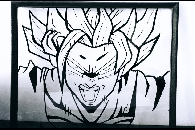 emilytrejjo's tweet photo. a dbz character i drew on a piece of glass over the weekend (: #achsyearbook2021 https://t.co/VVFVU0fAji
