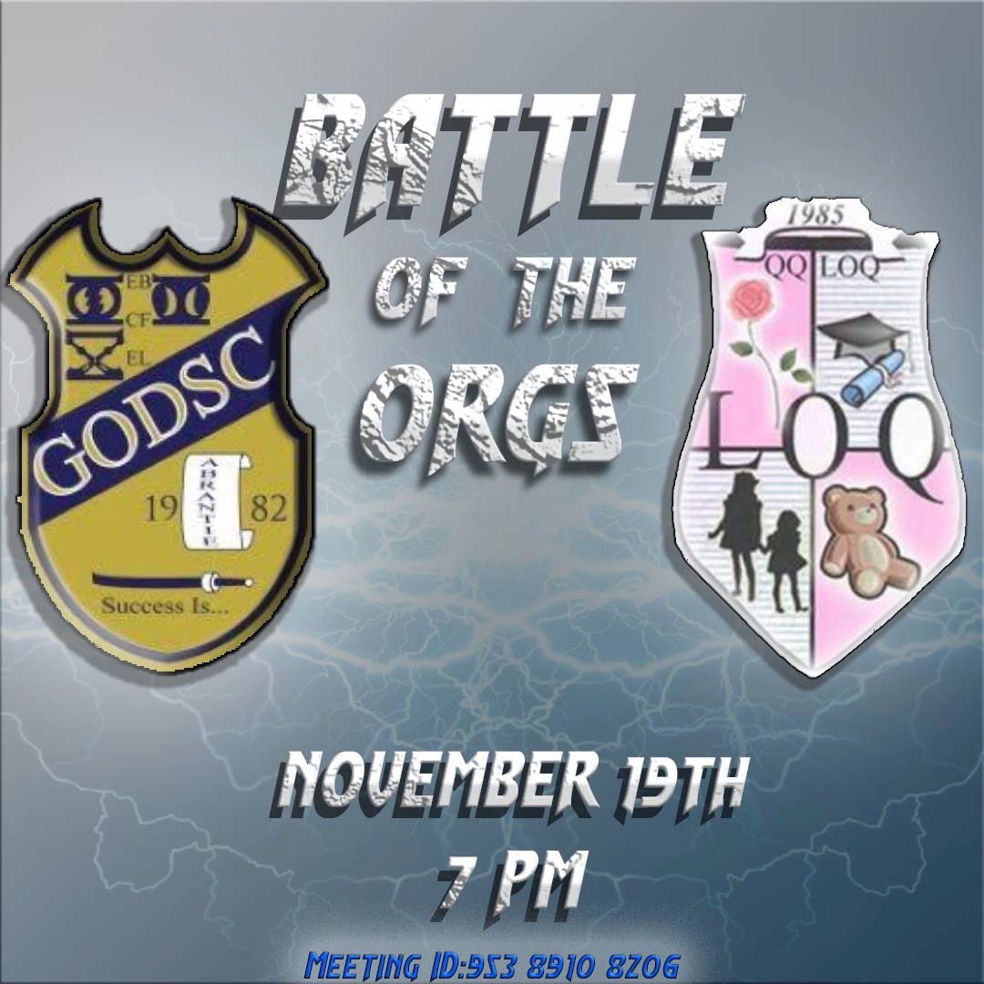 GODSC_'s tweet image. Ladies and Gentlemen, tune in Thursday 11/19 at 7PM EST for a night of games and trivia with @godsc_inc and @loqsc. Winning is an option, having fun is required. May the best org win. All are welcomed and prizes will be given out! 🏆🥇
#HU24 #HU23 #HU22 #HU21