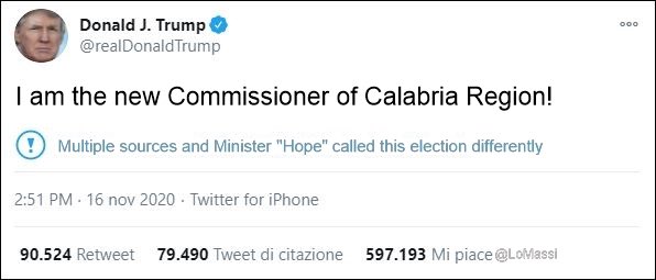 In the meantime, this is circulating on Italian Twitter