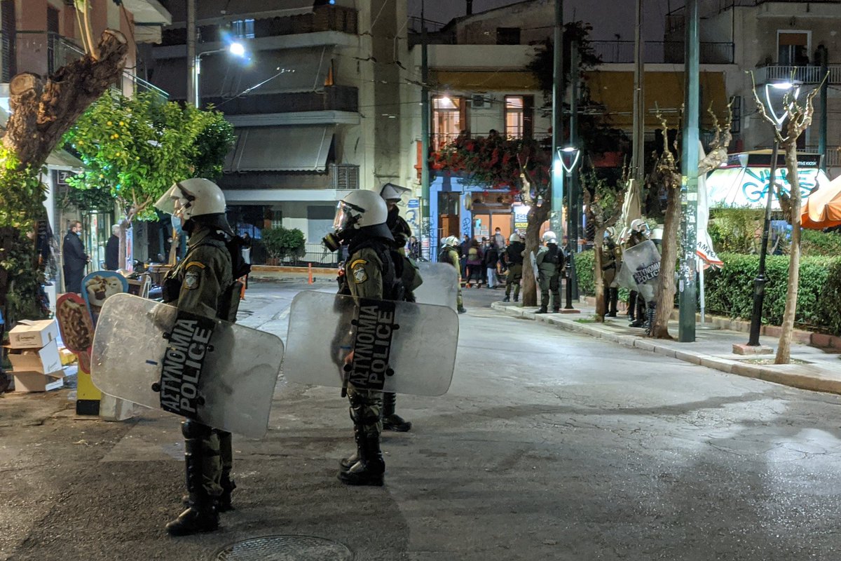 savvaskarma's tweet photo. Police is also present in residential neighborhoods of Athens today, in order to prevent any gatherings due to the Polytechnic Uprising anniversary
#Πολυτεχνειο https://t.co/CKge5rFQYu
