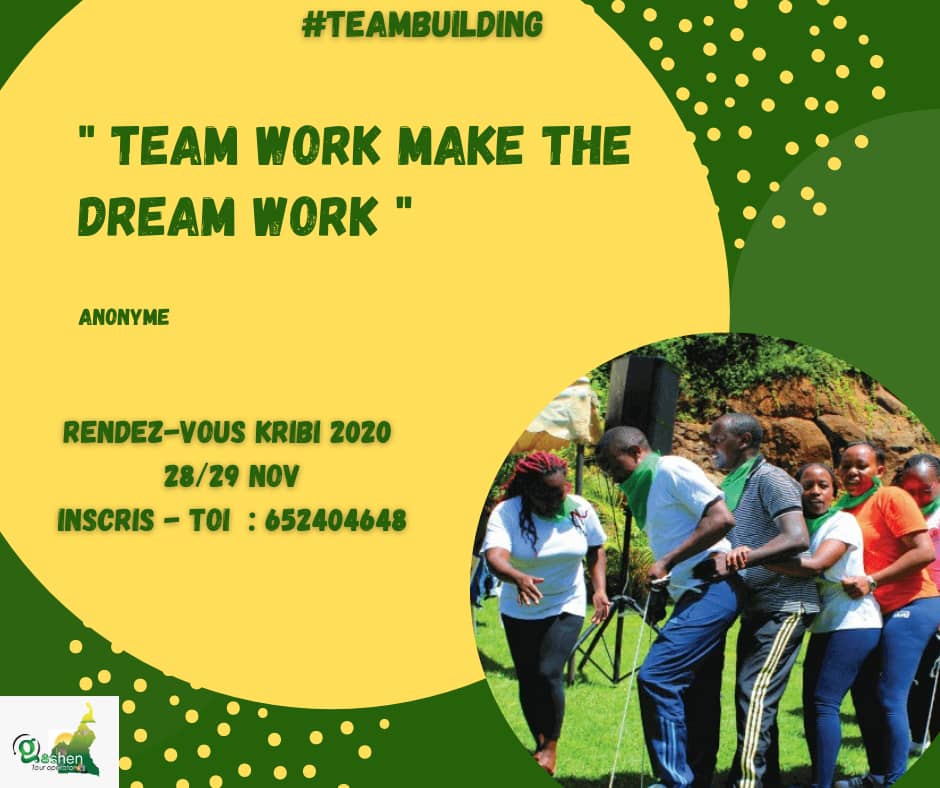 Vous pouvez profiter du voyage du 28 Novembre à #kribi pour renforcer votre équipe. Inscrivez-vous au 652 40 46 48