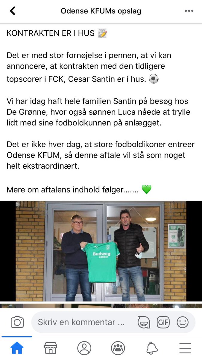 #AndEllerEj  Santin til Odense KFUM. And eller ej?