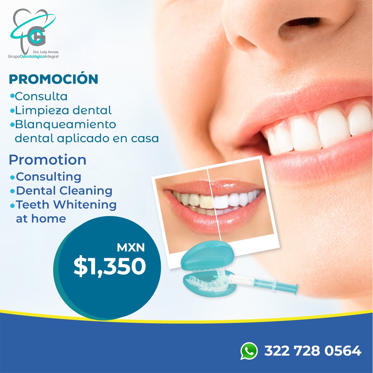 PDIclub's tweet photo. 🦷PROMOCIÓN ESPECIAL DE NOVIEMBRE 🦷 
@GrupoOdontologicoIntegral  
¡Haz tu cita!
Plaza Marina  3222212215
Nuevo Vallarta  3292985060
 👉 https://t.co/1uFIqUwzyk

#pdiclub #dentist #dental #smile #implants #teeth #oralsurgery https://t.co/OHZEUqehBV