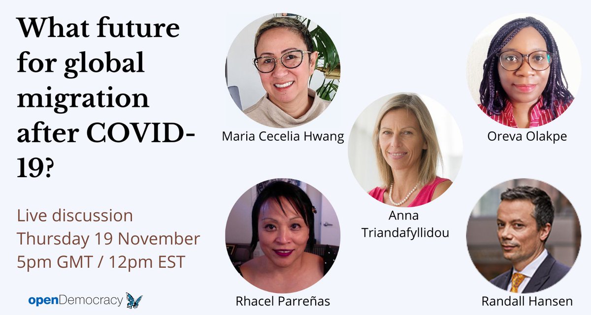 openDemocracy's tweet photo. 🔥This Thursday

How has the pandemic set tighter limits on women’s movements? How is it shaping migration flows around the world? How has it deepened the world’s dependence on exploited labour?

Join us for an informative discussion
Register >> https://t.co/wY8LOtiIgA https://t.co/BySW3r4q5R