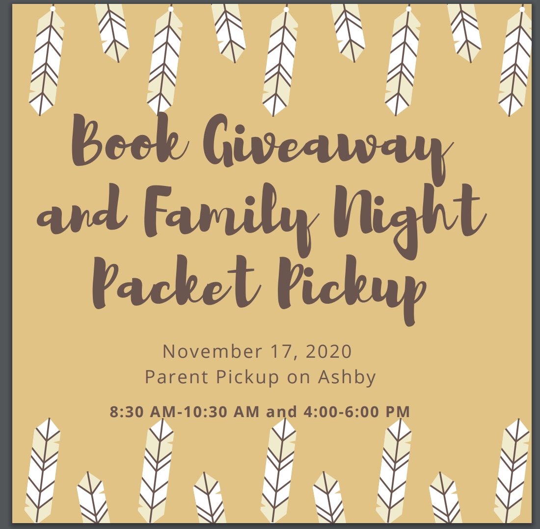 Book Giveaway and Family Night Packet Pick-up is Today!  We can't wait to see you!