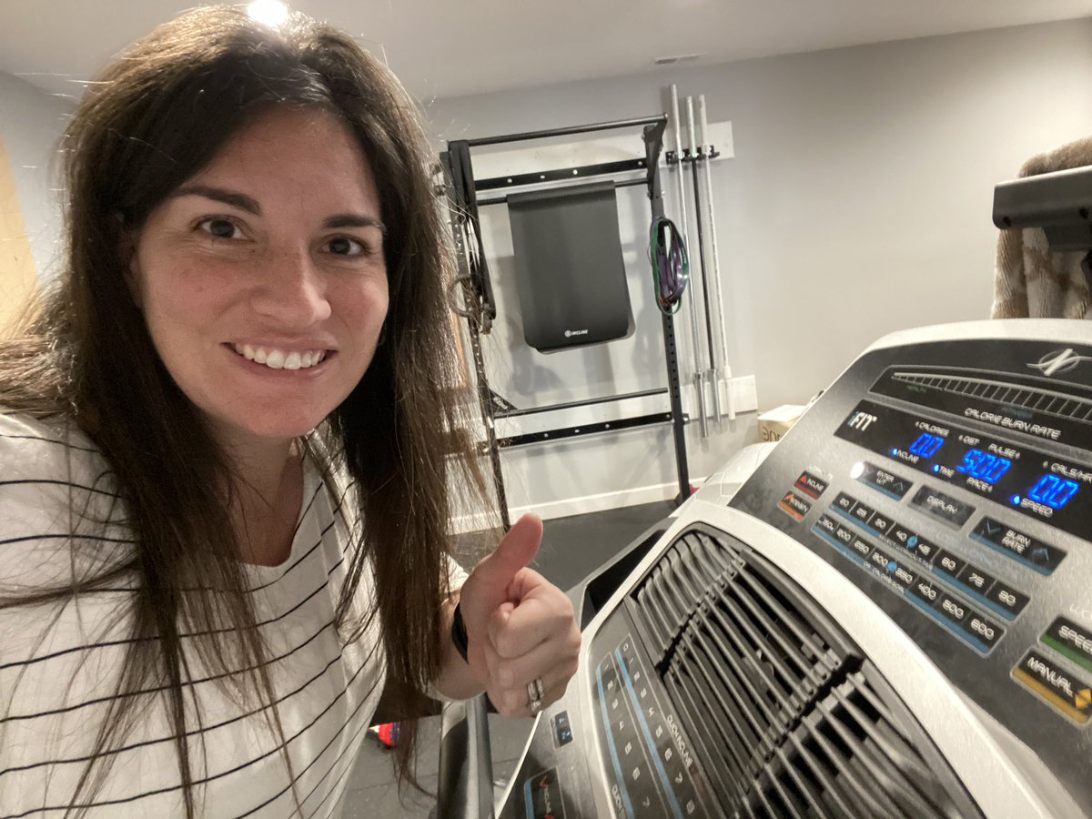 5-minute walk on the treadmill is perfect for a quick PA break before the next Zoom session. #ExtFall20 #WeRunExtension