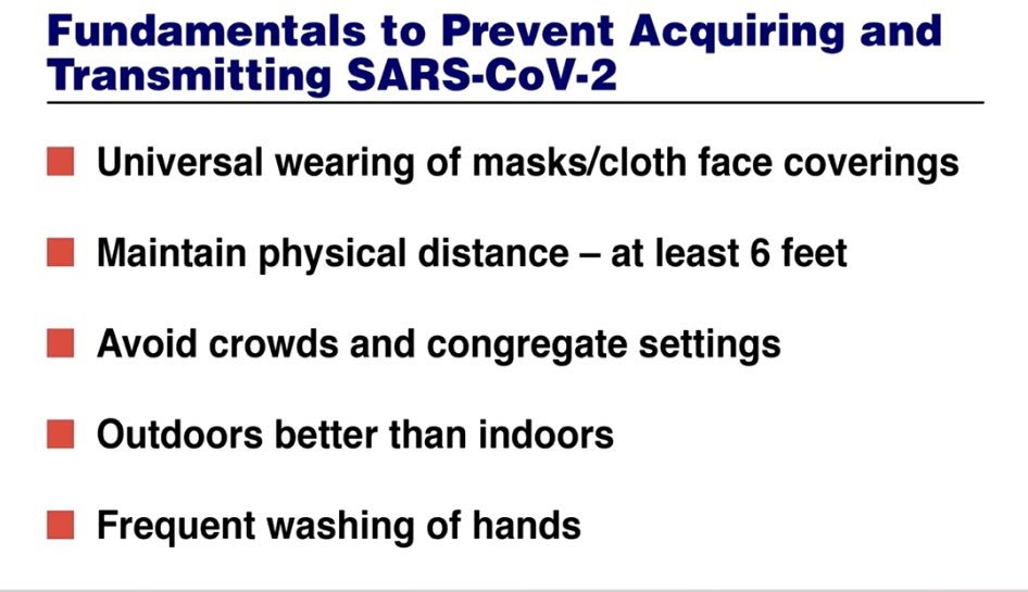 iamritu's tweet photo. #Fauci at #AHA20 
from prior corona 🦠 infections, if did 5 things: masks,social distancing, avoid crowds, meet outdoors, hand washing we wouldn’t have #covid19 surges
🔺post Covid19 syndrome being studied
🔺racial disparities both related to work type &amp; underlying RF/Dz 
#AHA20 https://t.co/ojYqfSER6k