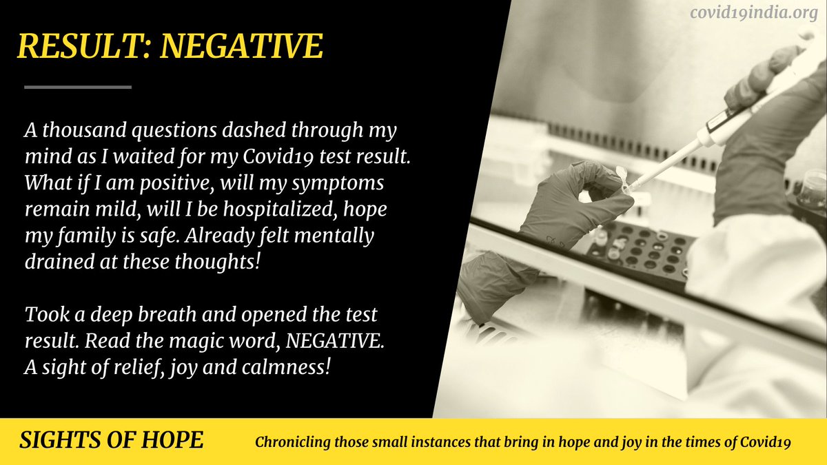 covid19indiaorg's tweet photo. #sightsofhope #covid19 #testingnegative #collectivememory #2020 https://t.co/JmUrRJkSJV