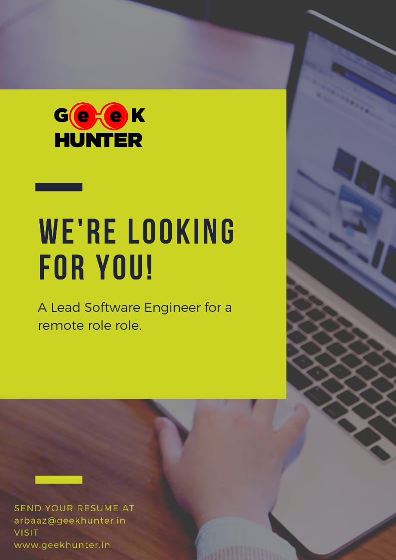 GeekHunter2's tweet photo. In search of a Lead Software Engineer for a Full-time Remote role for a Kerala based #startup ...

If interested.
DM us for more details.

Follow us for more details

#softwaredeveloper #softwareengineer #software #RemoteWork #leader #startuphiring #startupjobs  #hiring #career https://t.co/Dxscyi0fVJ