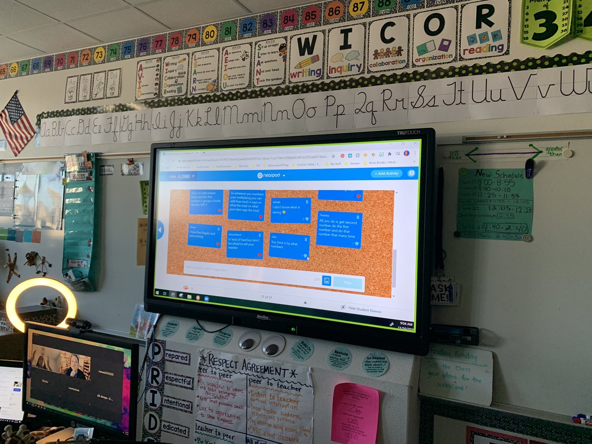 Thankful for our remote teachers who are creating powerful experiences across the screen for students. Loved watching <a href="/AmberWynn82/">Amber Wynn</a> interact w/ her Ss on Nearpod, discussing what they know about multiplication! #ThankfulinKISD #MathKISD <a href="/KISDMathSquad/">KISDMathSquad</a> <a href="/SunsetValleyES/">Sunset Valley ES</a> @KISDRemote