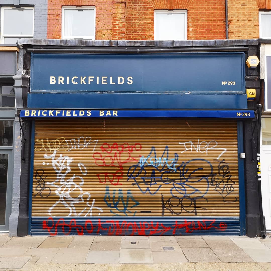 BrickfieldsBar's tweet photo. Cheers everyone ๐ป!
So chuffed with this amazing artwork by Luke Smile that went up today!
#brickfieldsbar #streetart #graffitiart #midtownbrockley #takeaway #lovelocal #shoplocal #drinklocal #brockley #croftonpark #se4 #Lewisham #ladywell #se13 #deptford #newcross #se14 #se23 https://t.co/2x1Mq05phz