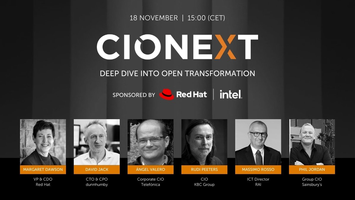 RedHatIberia's tweet photo. Mañana de 15 a 17h CET, no te pierdas la oportunidad única que te ofrece #CIONEXT de aprender de los mejores líderes #digitales. Únete a esta conversación llena de energía y aprende cómo tener éxito en tu #OpenTransformation.
@Cionet
@RedHat
https://t.co/4bn0TRz0hT https://t.co/EhVNrm244w