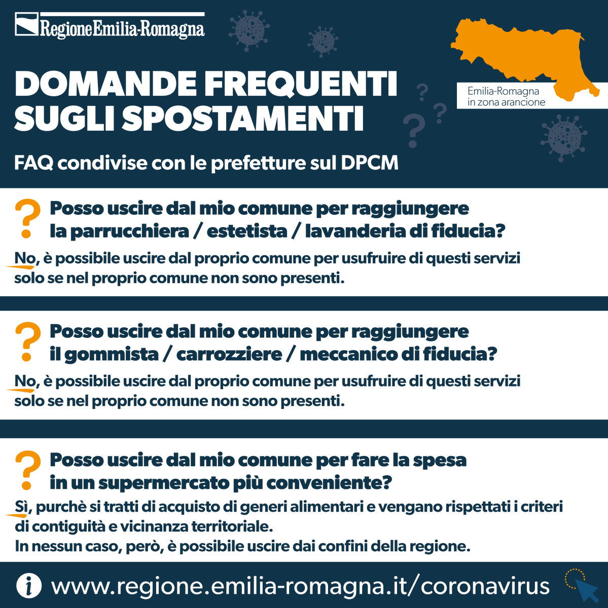 BorettoTw's tweet photo. 🟠 Spostamenti in zona arancione: la risposta ad alcune domande frequenti da parte della Regione Emilia-Romagna https://t.co/bcJXrL7Adk @RegioneER https://t.co/lwQ5IkrtFW