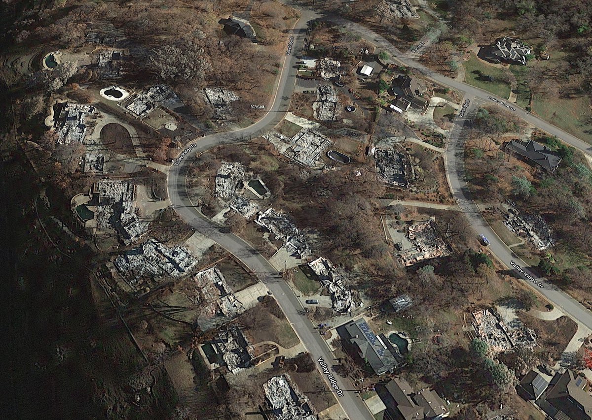 The new WUI building codes are a good start, but the best-built house will burn to the ground if the neighbors place is 30 feet away and on fire, and there are no fire trucks available. 3/