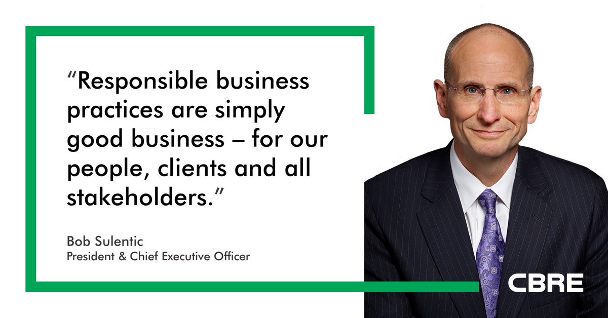 CBRE is proud to earn a place on the <a href="/DowJones/">Dow Jones</a> Sustainability World Index (DJSI) for the second year in a row. Read the full release: cbre.co/2IKHuvA #DJSI