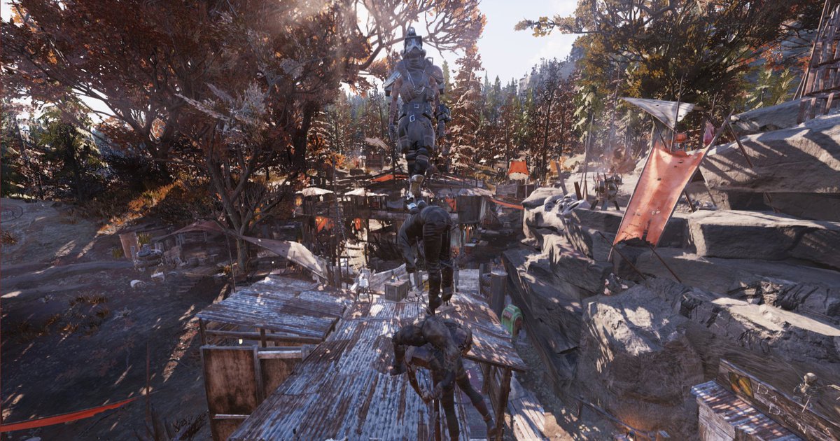 goodnight_the's tweet photo. Honest- how do you not stan a character this brutal and yet this whimsical? Tania literally just stacks bleagles on poles... for jokes? Its terrifying and inspiring.
-Ivan "Irish", from "Reflections on a Raider Queen"
#Fallout76 #taniaisapunkraider #pcgaming #pvprp #steelpants https://t.co/scn5Lnkcan
