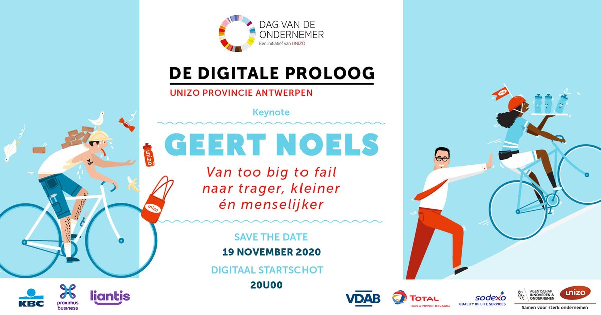 UNIZOAntwerpen's tweet photo. @GeertNoels legt de link tussen #gigantisme en de corona-crisis. Een duw in de rug voor jou als ondernemer!
https://t.co/zx9n3Bm60m
#dagvandeondernemer #sterkondernemen #unizo #straffeflandriens

@LiantisBe @proximus @KBC_BE @VDABAntwerpen @SodexoGroup @VLAIO_be @TotalDirEnergie https://t.co/ORGJBwEADc
