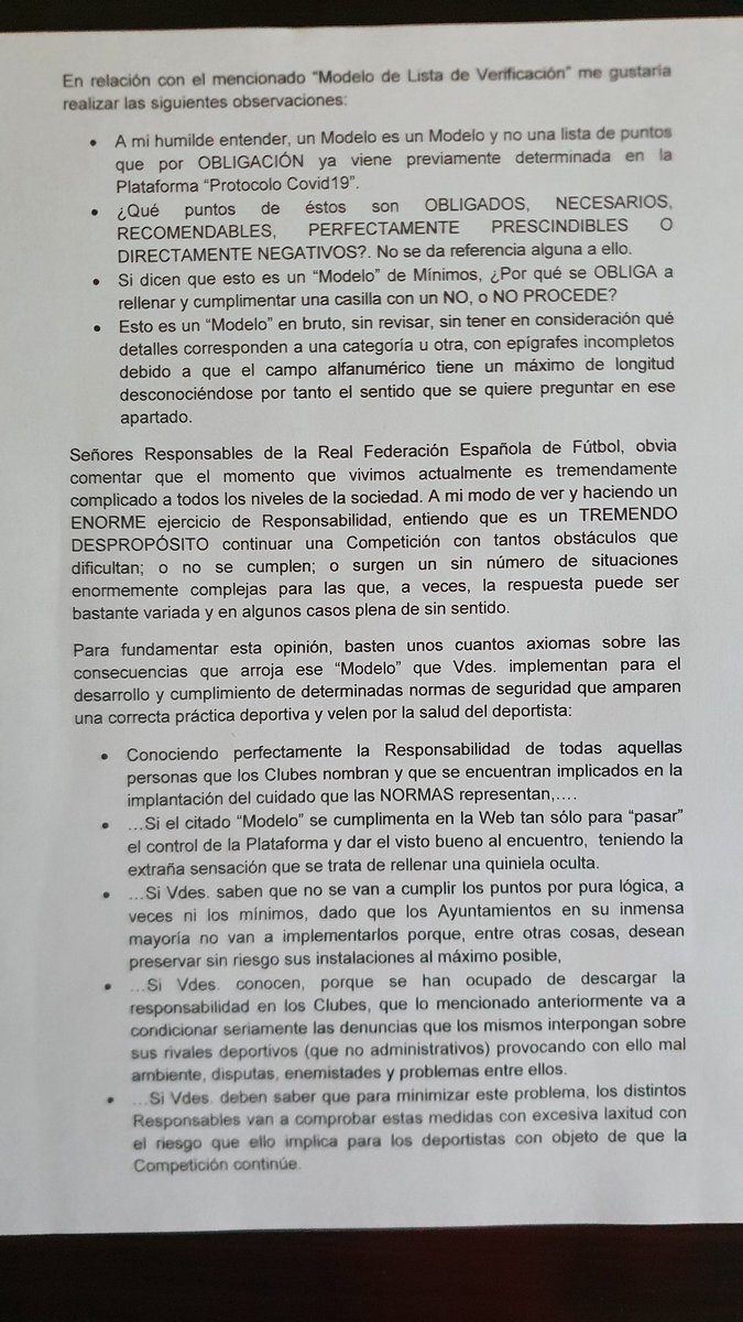 69mercenario's tweet photo. Porque es lo que siento, lo que veo, lo que trabajo, vivo y sufro. Temporada anormal, mal gestionada, peor controlada y con un sin sentido fuera de catálogo. Sres. @rfef @SomosFutsal con este escrito,que recibirán,sólo me expreso. No espero nada, lo dijeron todo en "Su Reforzado" https://t.co/hjhrbeR6fH