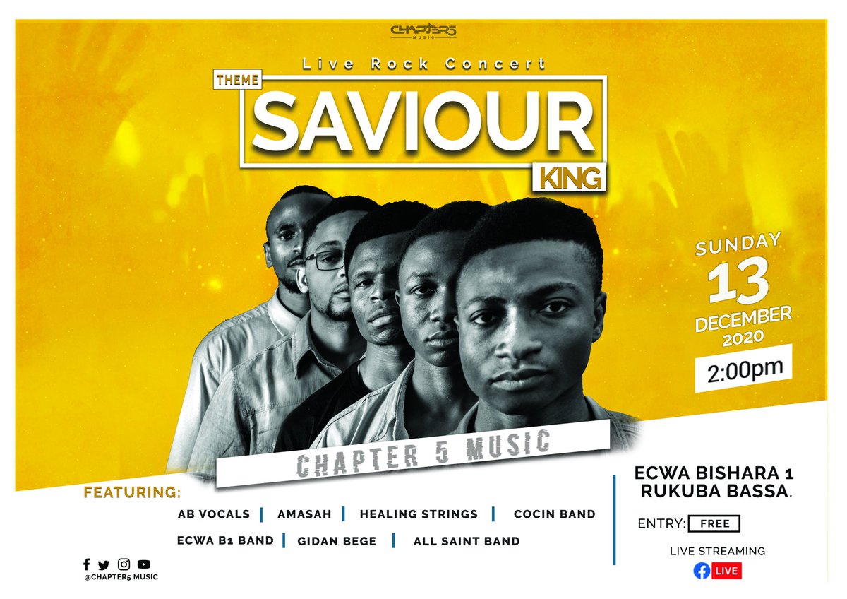 Chapter5M's tweet image. G'day! 
We're here again reminding you of our home coming concert. This is the little we thought to do for our community (Rukuba Bassa)  where our journey as a band started. We will be having a great time in God's presence with other great ministers from this community.