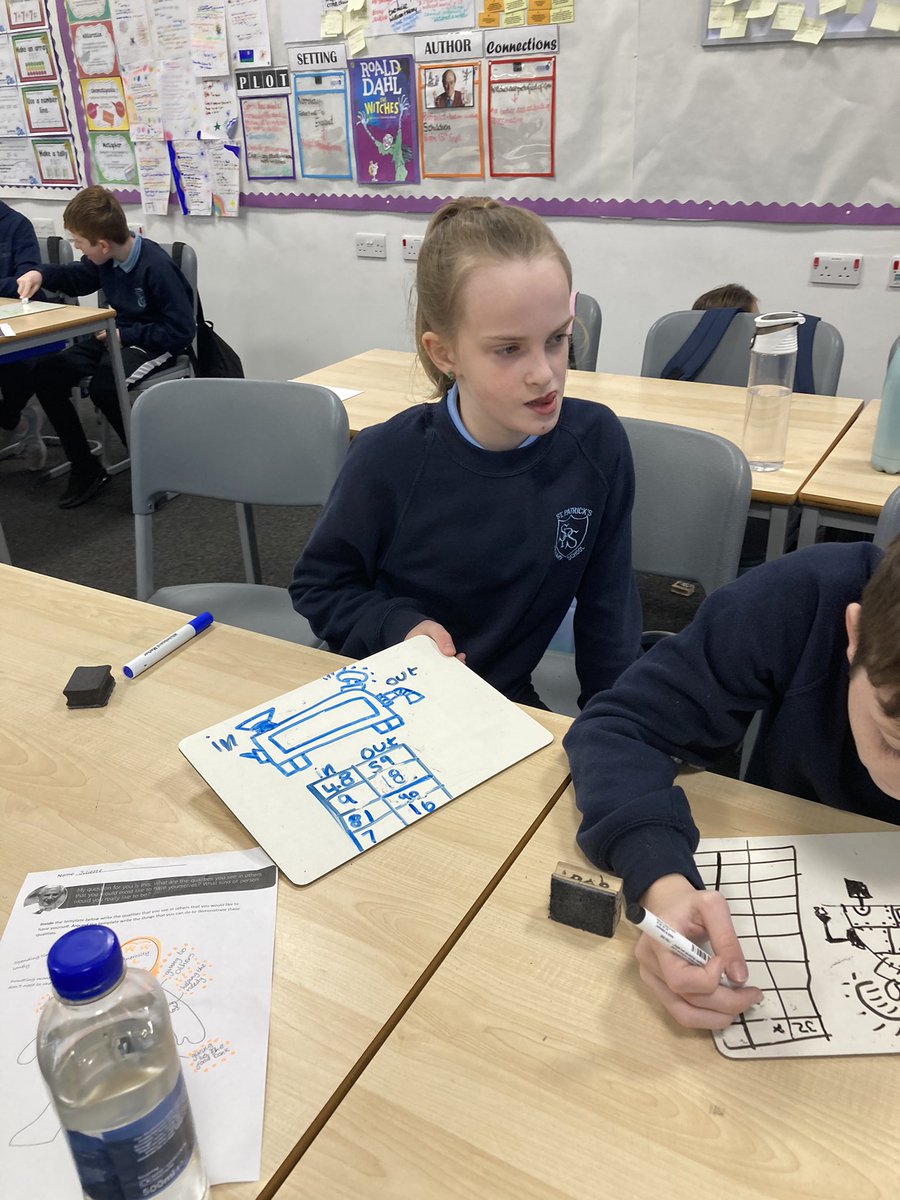 mrsmclean81's tweet image. It was great to see and hear pupils challenge each other’s learning today as we continued to investigate how a function machine can be used to represent an operation (or two!). #challenginglearning #InvNum #dialogue @StPatricksPS15