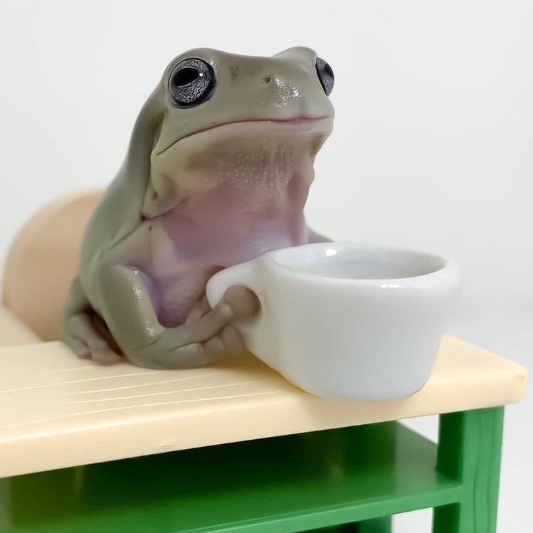 frogs who love tea