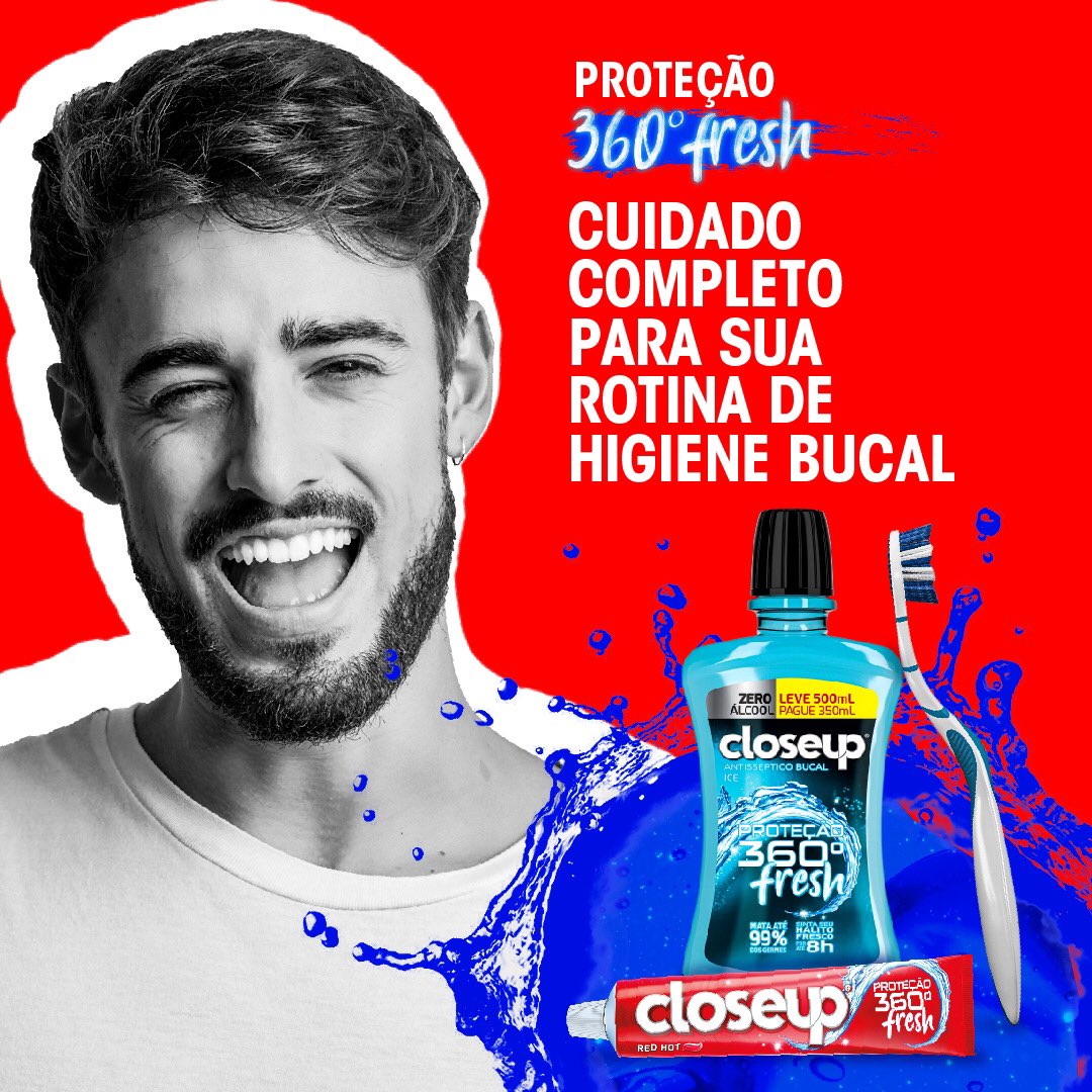 Conheça Closeup Proteção 360º Fresh, uma linha completa de produtos para seu cuidado bucal.