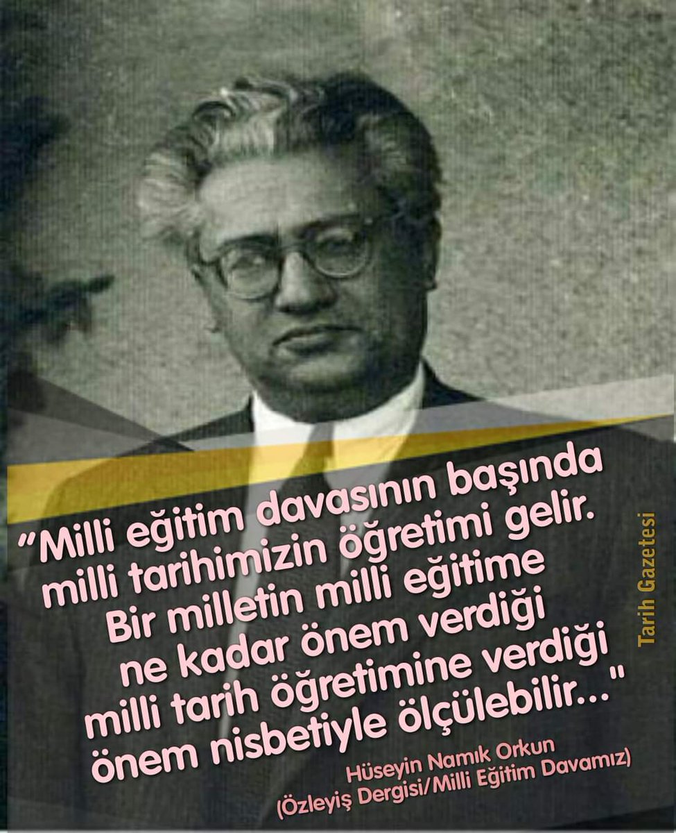 'Bir milletin milli eğitime ne kadar önem verdiği milli tarih öğretimine verdiği önem nisbetiyle ölçülebilir...'

Hüseyin Namık Orkun
#TarihDersi
#tarihöğrt1923kont