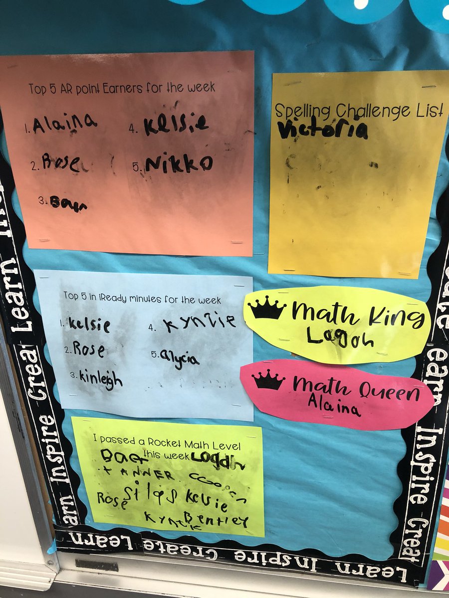 Troyer2nd's tweet photo. Wall of fame members from last week @ConverseElem  (Logan and Kelsie not pictured) https://t.co/11TrvCpKjp