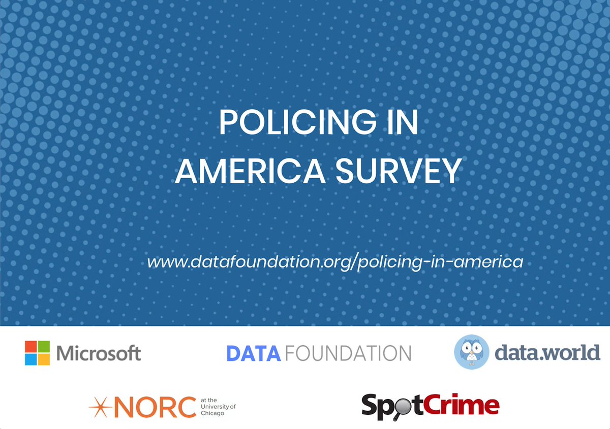 data_foundation's tweet image. New Project: We are launching the Policing in America Survey to fill a long-overdue gap in systematically understanding the American people’s views of the criminal justice system and police forces. Learn more about this project &amp;amp; data releases here: 
datafoundation.org/announcements/…