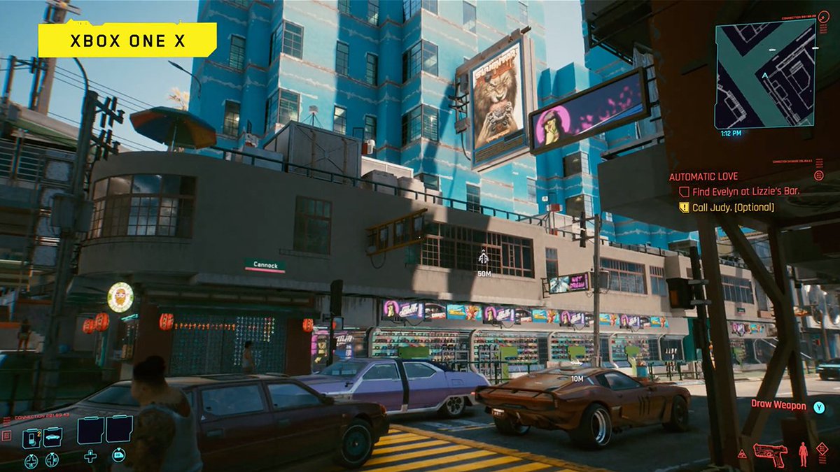 GameSpot's tweet photo. If you're holding off on an Xbox Series X, here's what Cyberpunk 2077's brand new gameplay looks like on Xbox One X! https://t.co/kFE5ABlUd4
