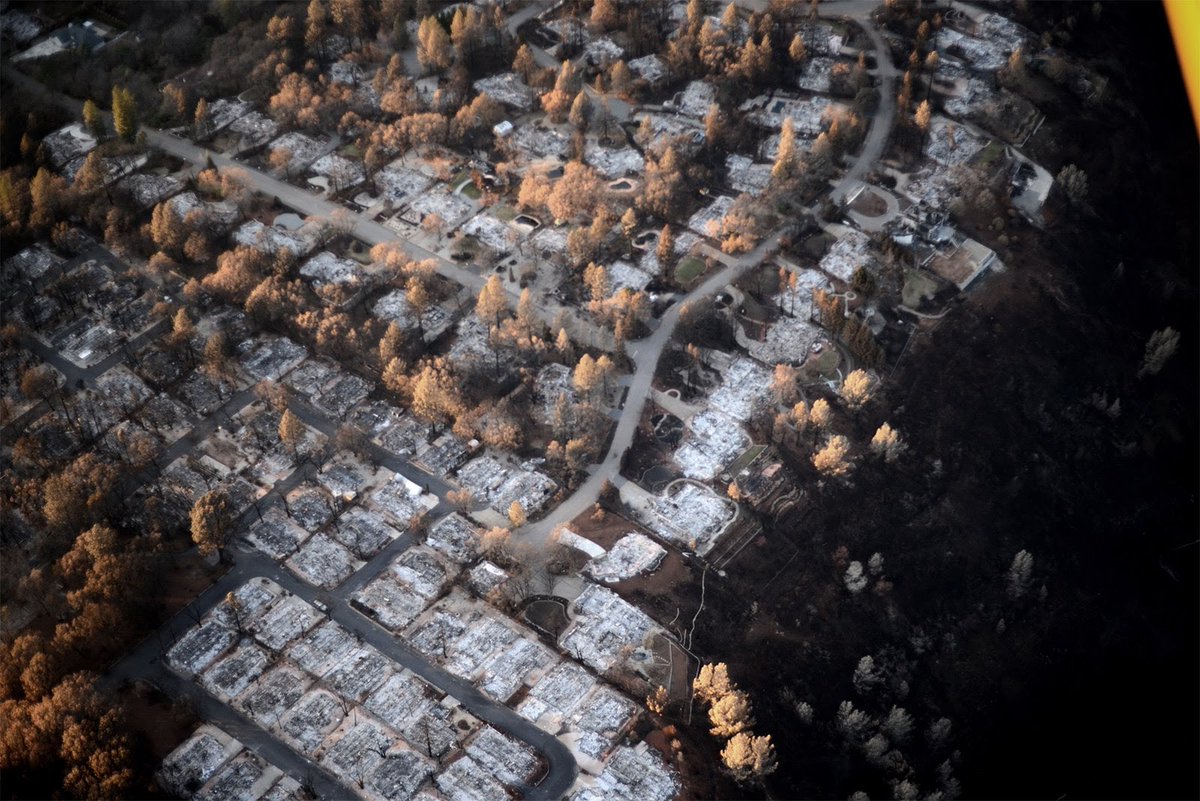 The wildland urban interface is not just a forest with some houses in it. It is a fundamentally different fire environment. Prescribed fire and forest thinning may not buy us much advantage in densely-built urban landscapes, where the structures are the primary fuel.  #planning 6/