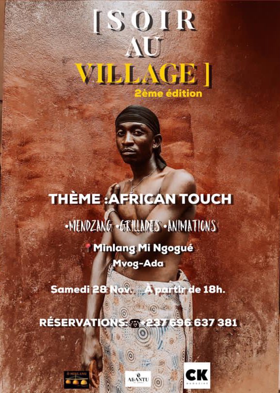 Loic_Abondo's tweet image. #SoirAuVillage Act 2 

Nous avons partagé des bons moments durant la première édition et c’est avec beaucoup d’impatience que nous vous attendons à nouveau.

Date : Samedi 28 Novembre 2020

Lieu : Restaurant Minlang Mi Ngogue - Chapelle Mvog-Ada

Heure : 18h

#Abantu
#SAV2