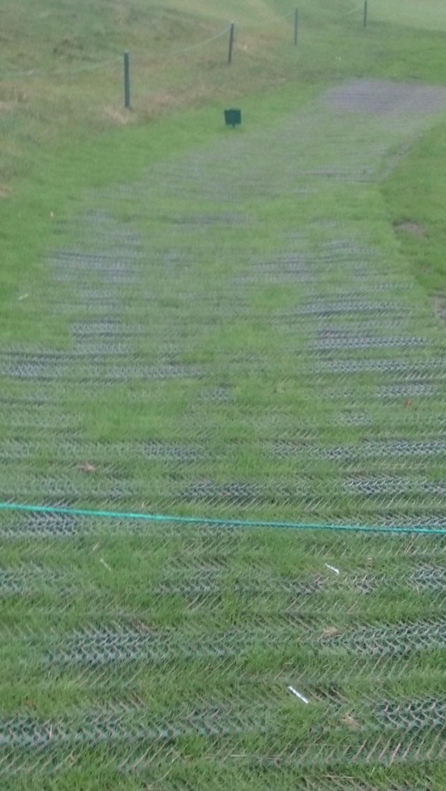BunkerMat_com's tweet photo. Thanks to @lucysellick @WenvoeCastle_GC for the order for #GrassTrak14 today. @Bensglaw1302 and @AKLAW3107 look forward to installing it with you on the 30th. #AccessGolf #BuggyRoute #GroundProtectionMesh @TurfMatters @BIGGALtd https://t.co/S70i8VaLNo