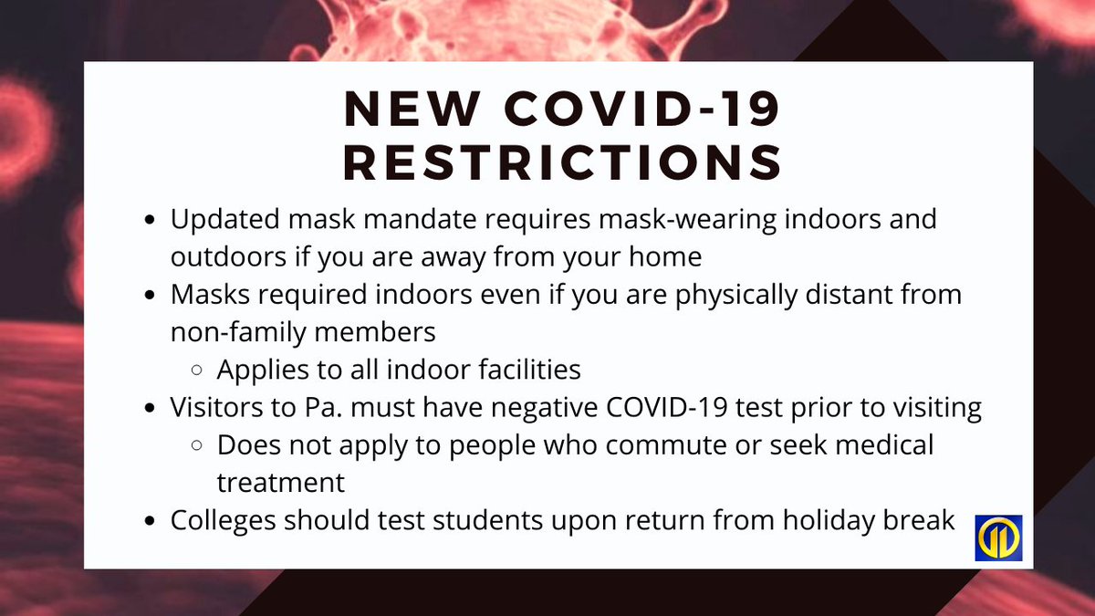 WPXI's tweet photo. BREAKING NEWS: Pennsylvania just announced new restrictions to stop the spread of COVID-19. Here is what we know: https://t.co/fla3XdbJcH https://t.co/RpvtJMx1mH