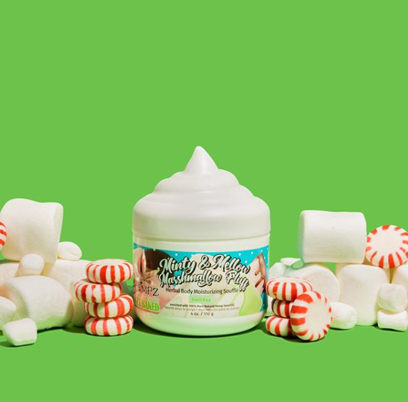 StayTanNorth's tweet photo. Hempz Minty &amp; Mellow Marshmallow Fluff Mositurizing Souffle is a sweet swirl of butter helps keep your skin moisturized and invigorated. Light, rich, ultra-whipped souffle melts into skin and provides a subtle glow to skin, leaving no oily residue. #sunevolutions #hempz @supretan https://t.co/ZfXohWwm3N