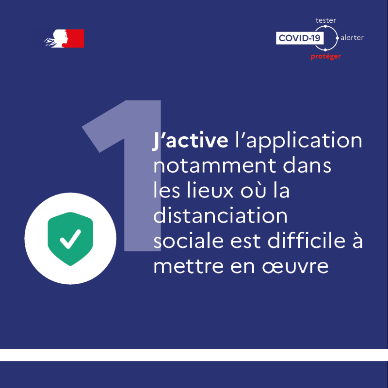 Sante_Gouv's tweet photo. [#COVID19] Soyez acteur de la lutte contre le virus : Téléchargez #TousAntiCovid
✅Etre prévenu en cas de contact à risque 
✅Rester informé de l’évolution de l’épidémie &amp; des mesures sanitaires
✅Accéder aux outils numériques pour continuer à vous protéger &amp; protéger les autres