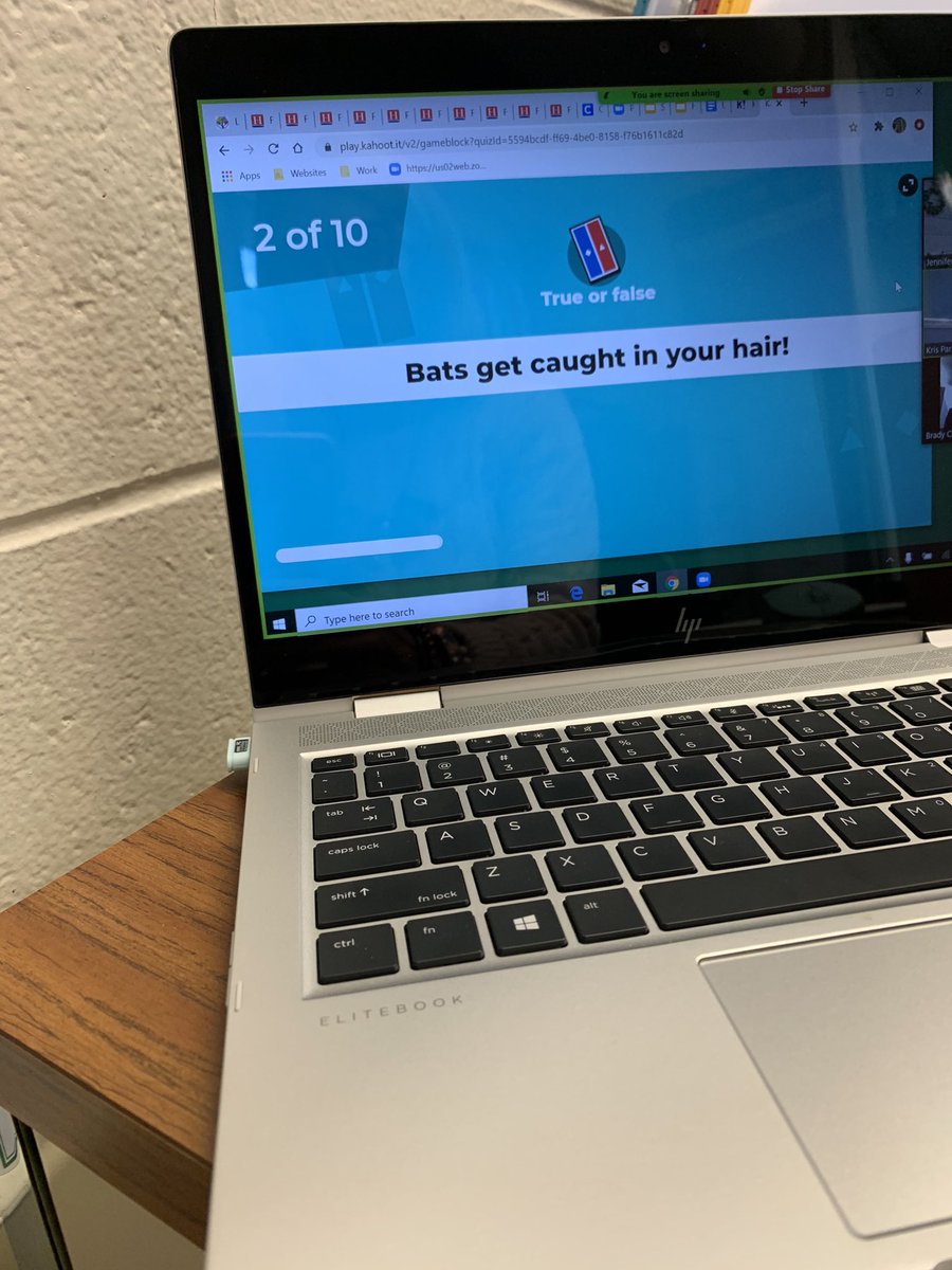 JLessway's tweet photo. Having too much fun with our reading comprehension of informational texts! A game of Kahoot got us all learning and laughing on Zoom! #novimeadows #read #novipride https://t.co/iD3RtrVI0M