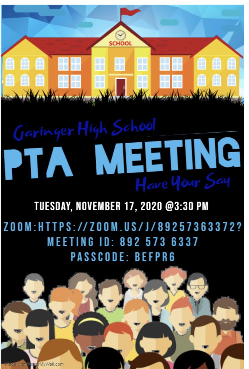 ghswildcat's tweet photo. November 17, 2020 @3:30 PM The PTA will be looking to fill the following positions for our Executive Board, they are:  President, Vice President, Secretary, and Treasurer . Please join us! https://t.co/p9vKCRyAP2