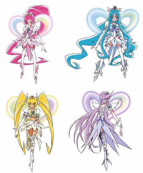 Let's look at Precure's super forms! 1v1 action is more important to the overall series. Even the super forms reflect this! They still remain elegant, but at the same time, they are an evolution of their normal forms. Thus, the need to consider those elements.