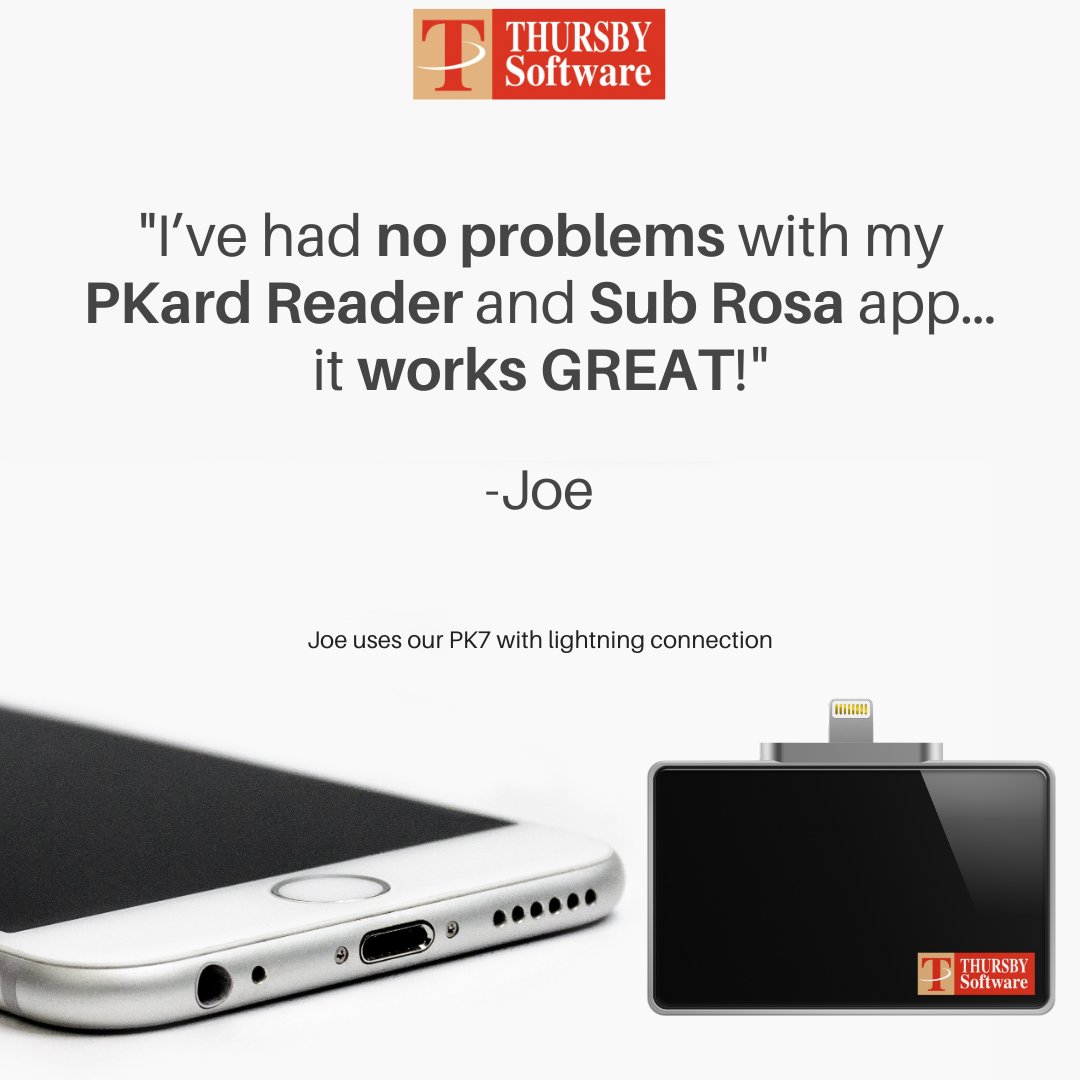 What is one word to describe our Sub Rosa mobile CAC/PIV solution? "Great!" When you're mobilized and need to access OWA; you need a solution that simply works. Available for both #iOS and #Android mobile devices. Learn more at thursby.com/products #TestimonialTuesday