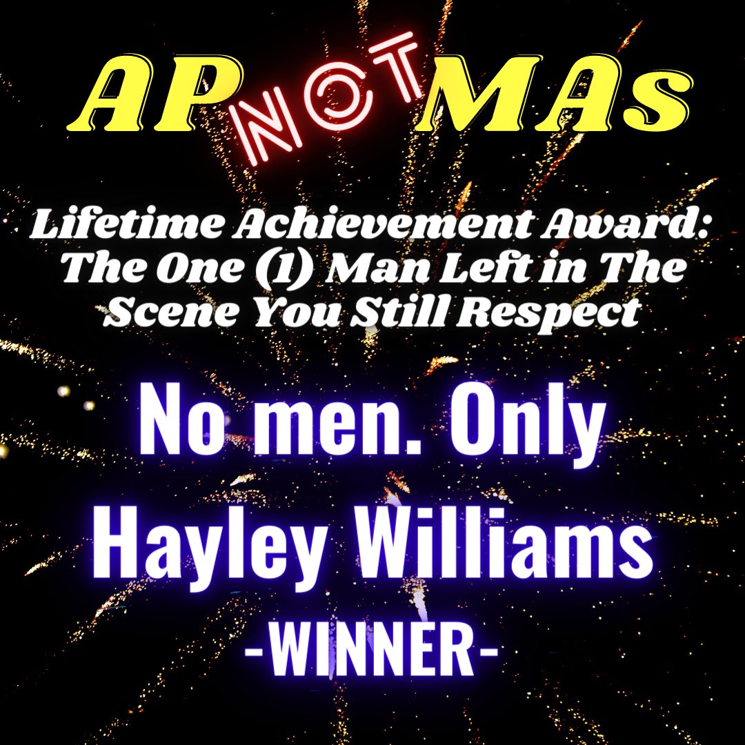 Lifetime Achievement Award: The One (1) Man Left in The Scene You Still Respect