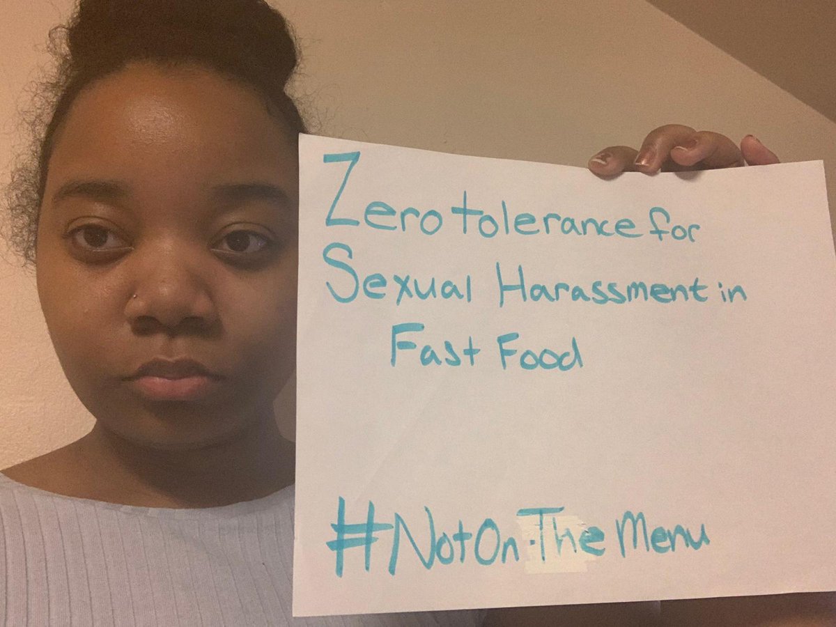 FightFor15WI's tweet image. #FightFor15 workers are standing alongside fast-food workers worldwide today to demand ZERO TOLERANCE for sexual harassment in the fast-food industry. No more inaction, listen to workers! #FastFoodGlobal #NotOnTheMenu #metoo