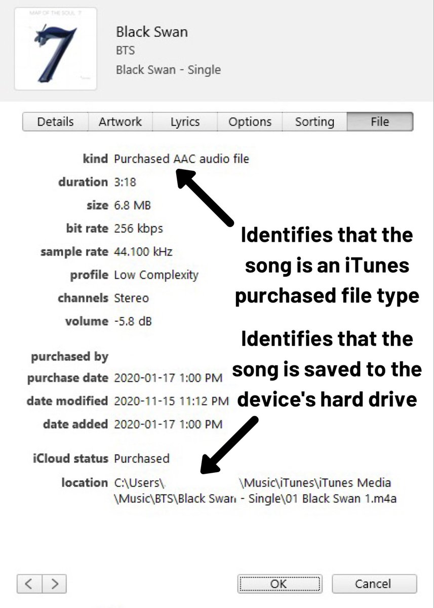 The way you find out on macOS devices (night mode) and Windows/PC devices (day mode) is the same!Click ••• > click & #39;Get Info& #39; > Click & #39;File& #39; tab to view file information