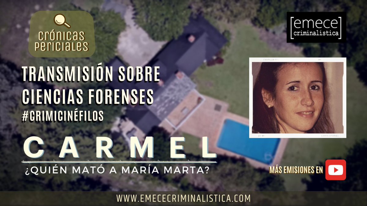 EmeceForenses's tweet photo. 📺 Crónicas Periciales #5 🔍 Carmel ¿Quién mató a María Marta? 🕵️‍♀️
✅ Todo sobre la nueva docu serie de netflix
✅ Te contamos cuales son las evidencias forenses que aún pueden ser analizadas en la causa
👉 https://t.co/o4wrW1gDJ0 #crimicinefilos #emececriminalistica #forenses https://t.co/Ecy6j8DRDl